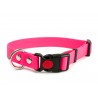Biothane Safety Klick Halsband 25mm neon pink 30-40cm