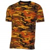 US T-Shirt, Streetstyle - L - orange-camo