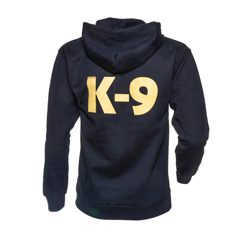 K9® - Pullover mit Zipp und Kapuze - 4XL - schwarz