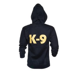 K9® - Pullover mit Zipp und Kapuze - 3XL - schwarz