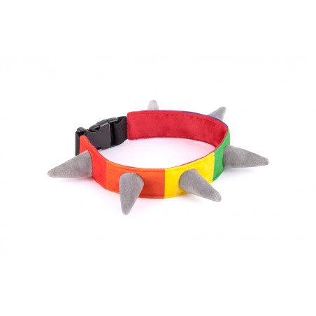 Spiked Rainbow Halsband - M