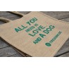 Eco Shopper Jute -  All you need is love - Tanne