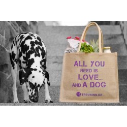 Eco Shopper Jute - All you need is love - Orchidee