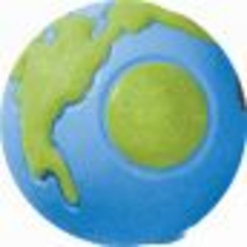 Planet Dog Orbee Earth Ball - L - blue, grün