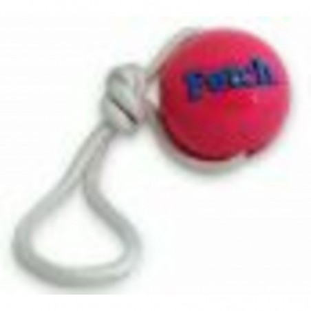 Planet Dog Fetch Ball with rope - pink
