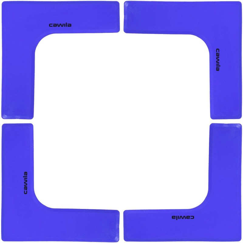 Floormarker Ecke 27x27x7.5cm - blau (4 Stk.)
