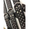 Halsband Leder mit Nieten 60cm - 50mm/42-50cm - schwarz