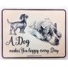 Schild - A Dog makes you happy every Day