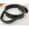 Super Soft Hetzhalsband schwarz aus Leder gepolstert m. Griff - 5cm/70cm, 44-62cm