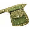 Leckerlietasche kleiner Pfotenprint grün - die Geräumige HANN724 mit Ring