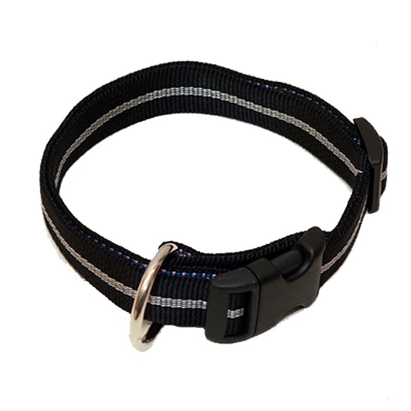 Hundehalsband "Wienerlock®" - Reflex - 20mm/30-50cm - schwarz