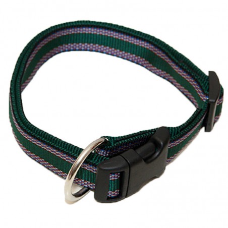 Hundehalsband "Wienerlock®" - Muster - 20mm/30-50cm - grün