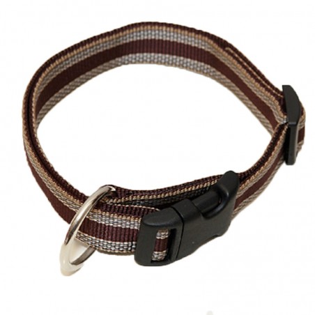 Hundehalsband "Wienerlock®" - Muster - 25mm/55-90cm - braun