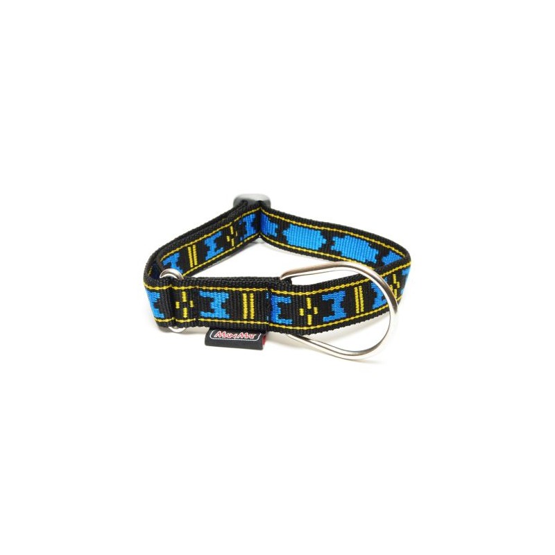 Manmat verstellbares Halsband Polar - blau M-M