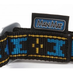 Manmat verstellbares Halsband mit Zug-Stopp - blau M-M