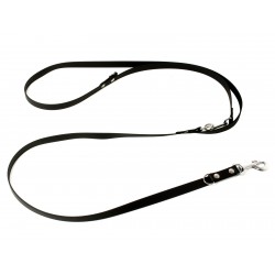 Biothane Halsband - Deluxe gepolstert - 25mm/45-53cm - schwarz BLACK EDITION