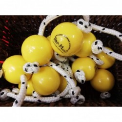 Fun-Ball Mini SOFT (gelb mit Schnur)