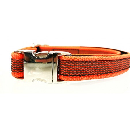 Gummiertes Halsband 20mm/30-50cm - orange