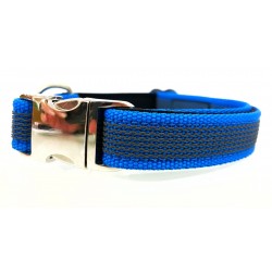 Gummiertes Halsband 20mm/45-65cm - blau