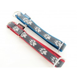 Manmat verstellbares Halsband 30mm/30-55cm - blau Pfote