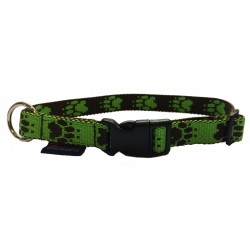 Halsband Pfoten grün-braun 20mm/35-50cm