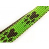 Halsband Pfoten grün-braun 15mm/28-40cm