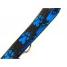 Halsband Pfoten schwarz-blau 15mm/28-40cm