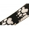 Halsband Pfoten schwarz-weiß 25mm/40-60cm