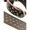 Halsband Leder mit Nieten 60cm -50mm/42-50cm - braun