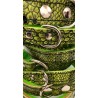 Halsband in Kroko Optik - grün - 18mm/50cm