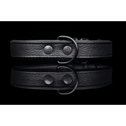 Halsband Super SOFT Nappa schwarz - 12mm/32cm