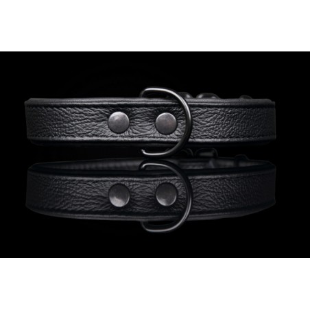 Halsband Super SOFT Nappa schwarz - 12mm/32cm