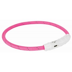 Leuchthalsband USB XS-S 35cm pink