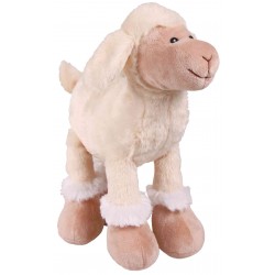 Zartrosa Schaf mit Socken