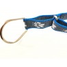 Manmat verstellbares Halsband Polar mit Zug-Stopp - blau Pfote