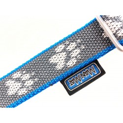Manmat verstellbares Halsband Polar mit Zug-Stopp - blau Pfote