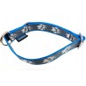 Manmat verstellbares Halsband 30mm/30-55cm - blau Pfote