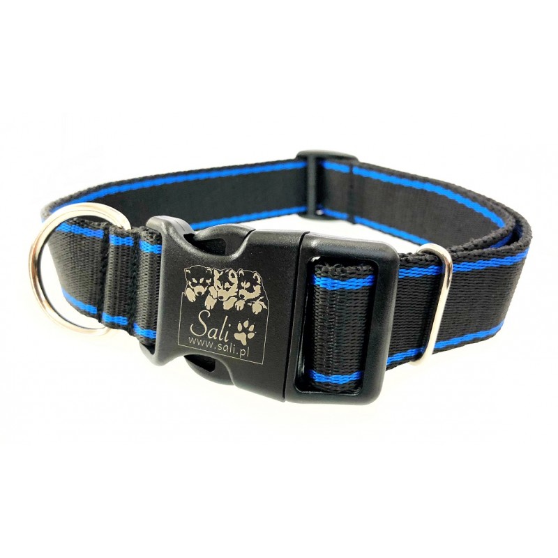 Sali Halsband 3cm/40-60 - blaue Streifen
