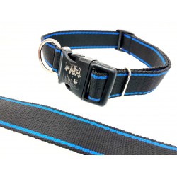 Sali Halsband 3cm/40-60 - blaue Streifen