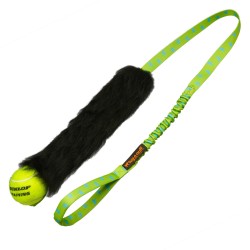 Sheepskin Bungee Chaser with Tennis Ball - Grün