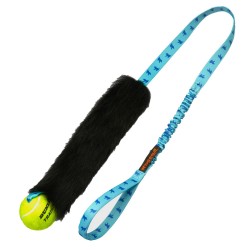 Sheepskin Bungee Chaser with Tennis Ball - Blau