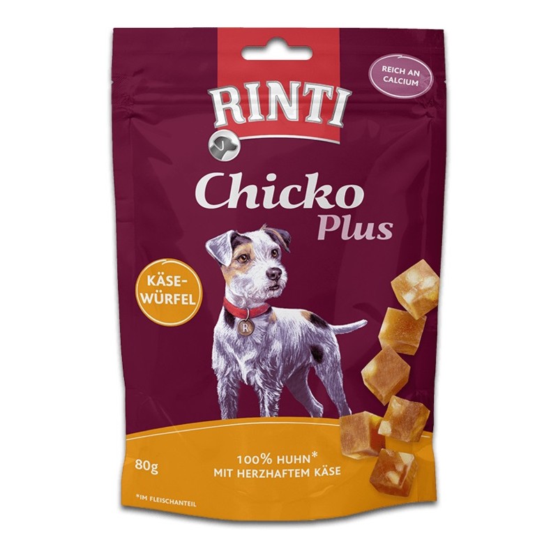 Rinti Chicko Plus - Käsewürfel mit Huhn - 80g