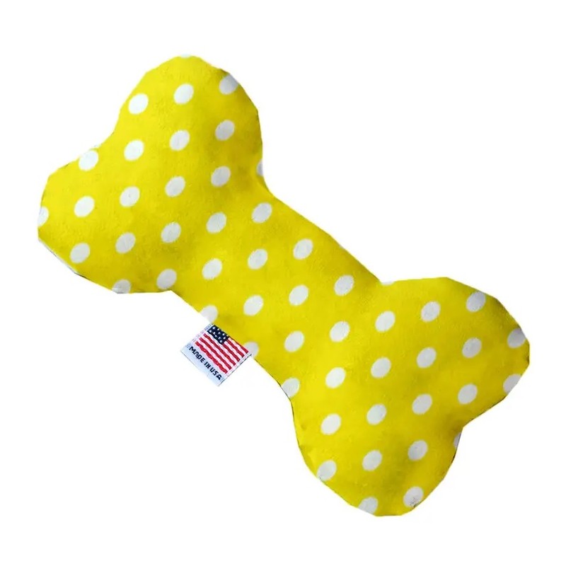 Spielknochen für Hunde - 20cm - gelbe Punkte
