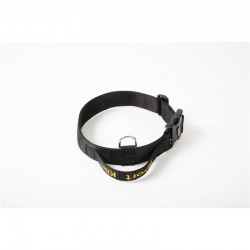 Hetzhalsband mit Griff - Gurtband - 5cm/45-60cm schwarz