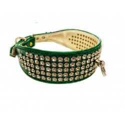 Glitzer Hundehalsband - Smaragdgrün