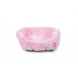 Plüschiges Hundebett - Pink - 65x55cm