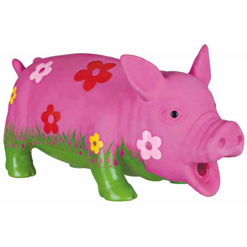 Schwein mit Blumen - grunzt wie Sau
