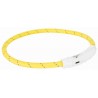 Leuchthalsband USB L/XL 65cm gelb