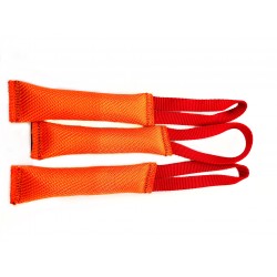 Beisswurst Feuerwehrschlauch - orange - schwimmt - 4x15cm