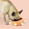 umweltfreundlicher Hundenapf mit Nieten - orange